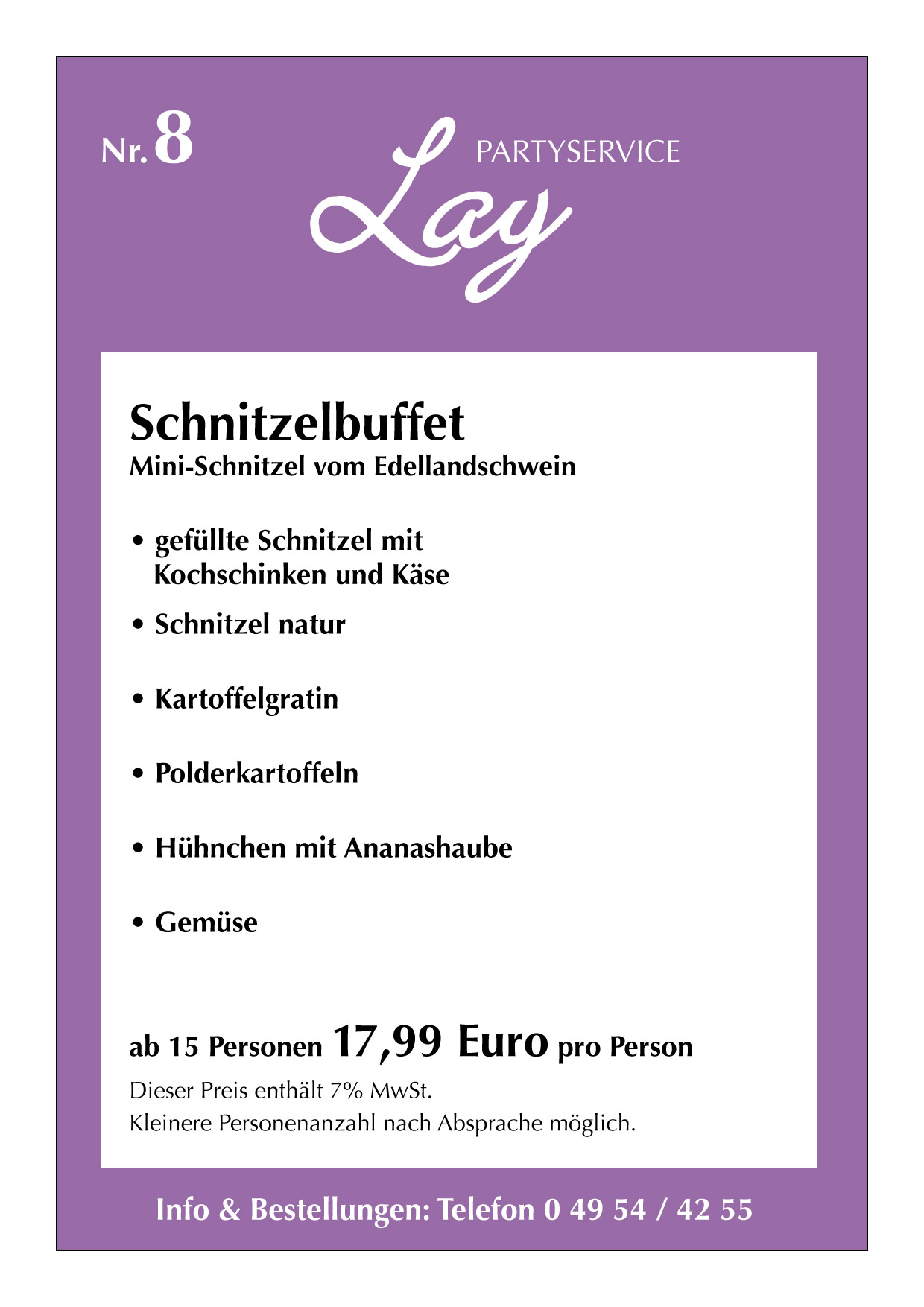 LAY-PARTY-Schnitzelbuffet